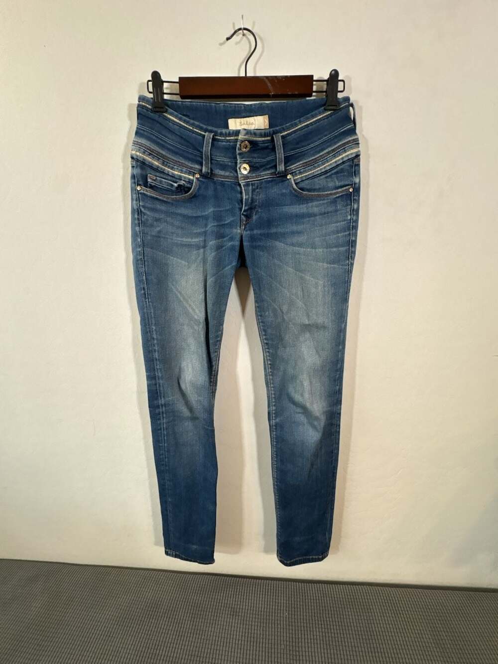 Salsa Secret Push-In Slim Jeans in Blue Denim